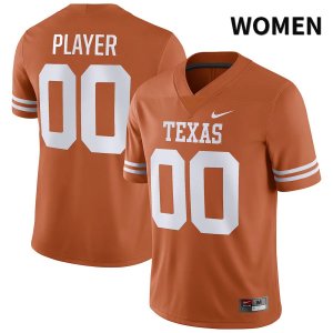 Texas Longhorns Women's #00 Custom Authentic Orange NIL 2022 College Football Jersey CHK23P3H